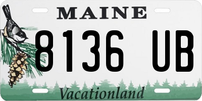 ME license plate 8136UB