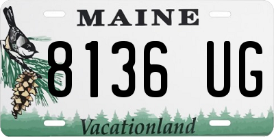 ME license plate 8136UG