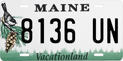 ME license plate 8136UN
