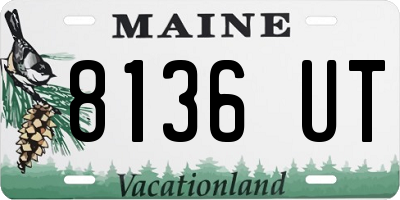 ME license plate 8136UT