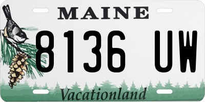 ME license plate 8136UW