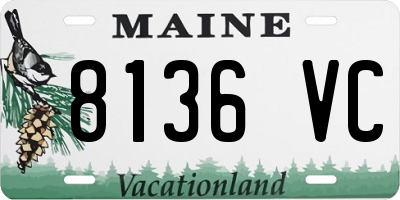 ME license plate 8136VC