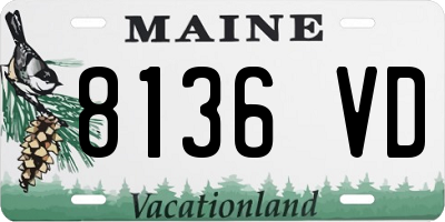 ME license plate 8136VD