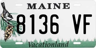 ME license plate 8136VF