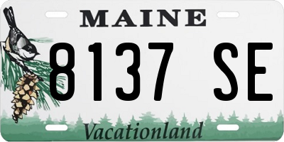 ME license plate 8137SE