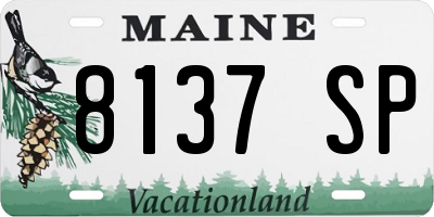 ME license plate 8137SP