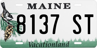 ME license plate 8137ST
