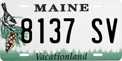 ME license plate 8137SV
