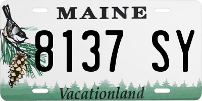 ME license plate 8137SY