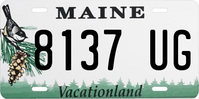 ME license plate 8137UG