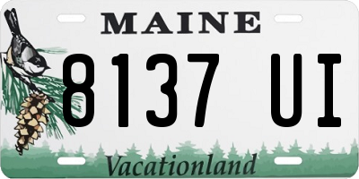ME license plate 8137UI