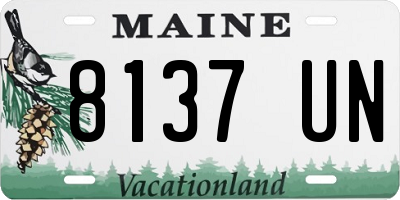 ME license plate 8137UN