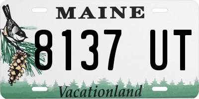 ME license plate 8137UT