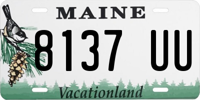 ME license plate 8137UU