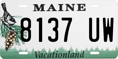 ME license plate 8137UW