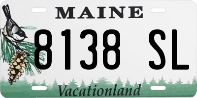 ME license plate 8138SL