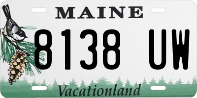 ME license plate 8138UW