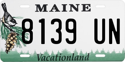 ME license plate 8139UN