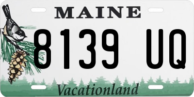 ME license plate 8139UQ