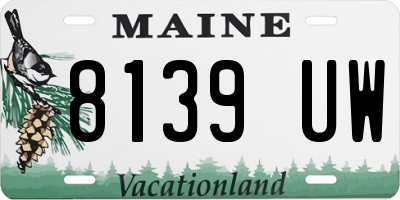 ME license plate 8139UW