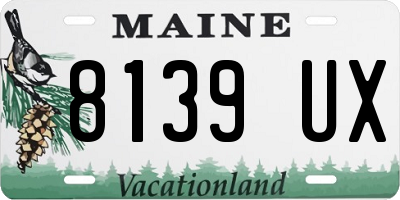 ME license plate 8139UX