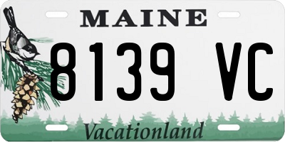 ME license plate 8139VC