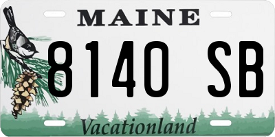 ME license plate 8140SB