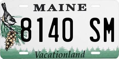ME license plate 8140SM