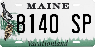 ME license plate 8140SP