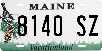 ME license plate 8140SZ