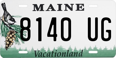 ME license plate 8140UG
