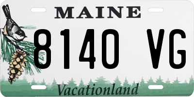 ME license plate 8140VG