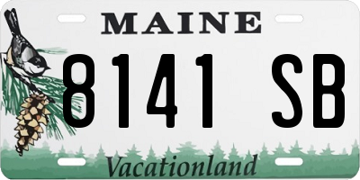 ME license plate 8141SB