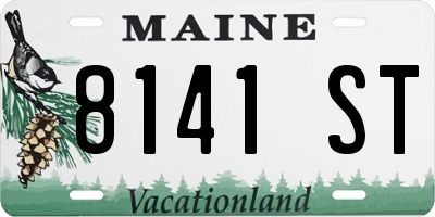 ME license plate 8141ST