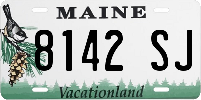ME license plate 8142SJ