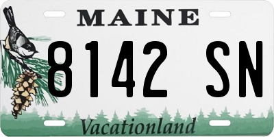 ME license plate 8142SN