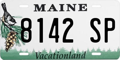 ME license plate 8142SP