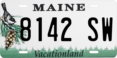 ME license plate 8142SW