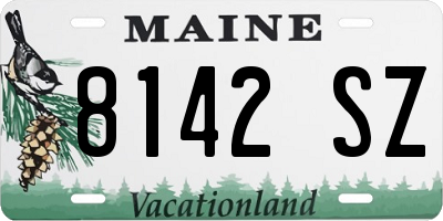 ME license plate 8142SZ