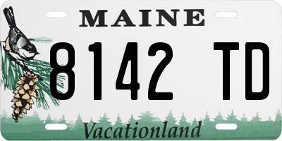 ME license plate 8142TD