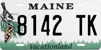 ME license plate 8142TK