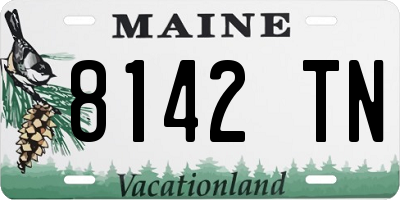 ME license plate 8142TN