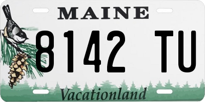 ME license plate 8142TU