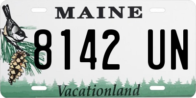 ME license plate 8142UN