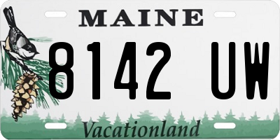 ME license plate 8142UW