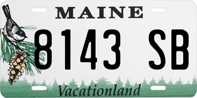 ME license plate 8143SB