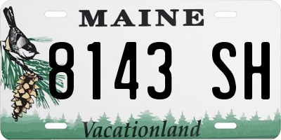 ME license plate 8143SH