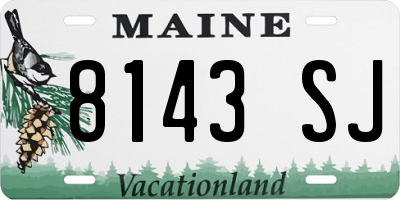 ME license plate 8143SJ