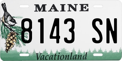ME license plate 8143SN