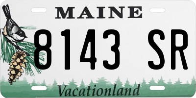 ME license plate 8143SR